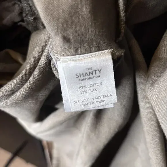 The Shanty Corporation Zhivago Pinafore Sleeveless Midi Dress Green L/XL - Picture 7 of 8